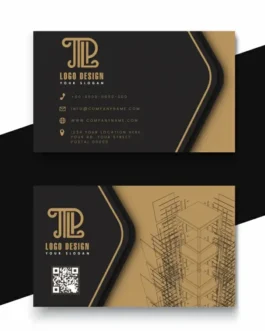 architect business card design templates dark design building sketch