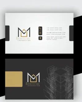 architect business card design templates elegant contrast bright dark