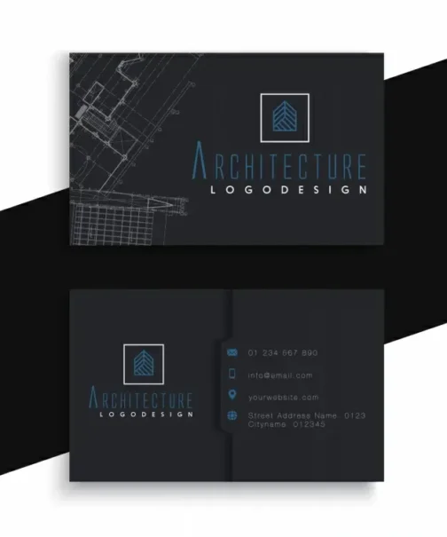 architect business card design templates elegant dark design