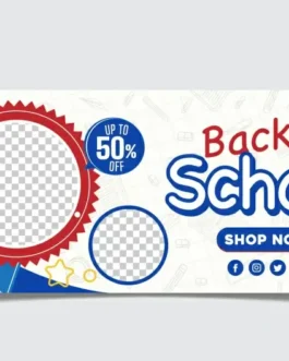 back to school banner template elegant horizontal