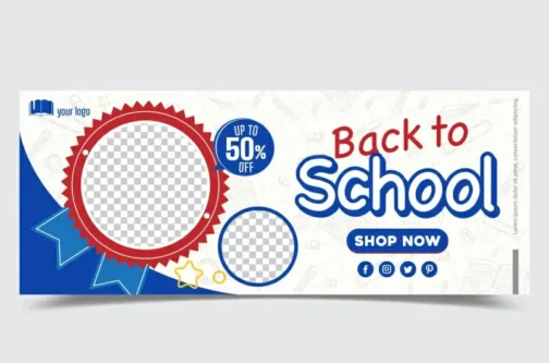 back to school banner template elegant horizontal