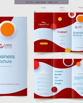 brochure templates modern trifold shapes design