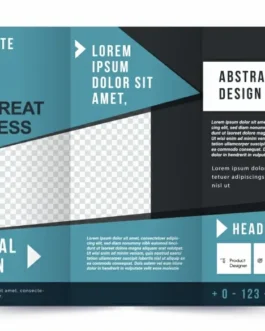 business brochure template modern checkered geometry dark design