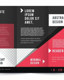 business brochure template modern dark contrast checkered geometry