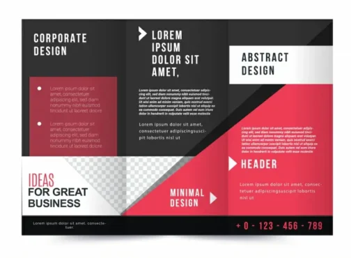 business brochure template modern dark contrast checkered geometry