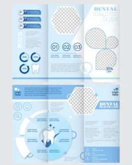 dental clinic brochure template elegant trifold