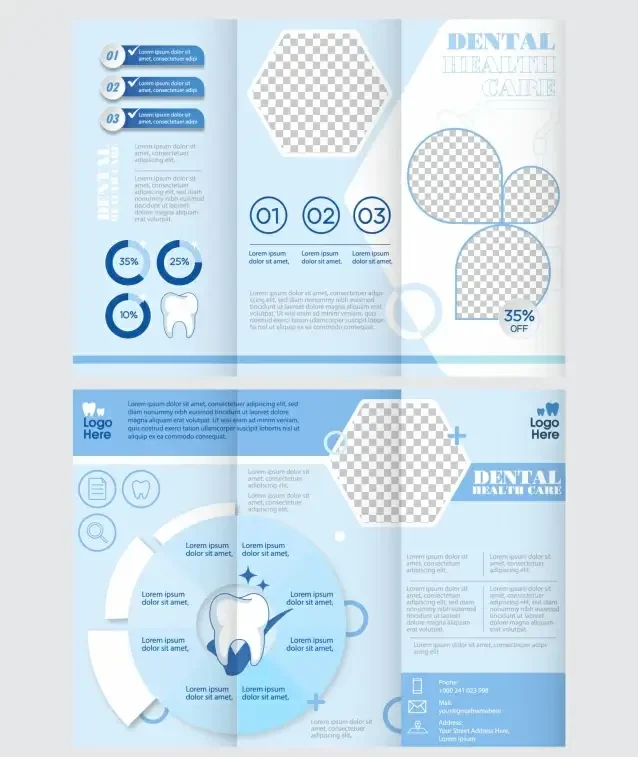 dental clinic brochure template elegant trifold