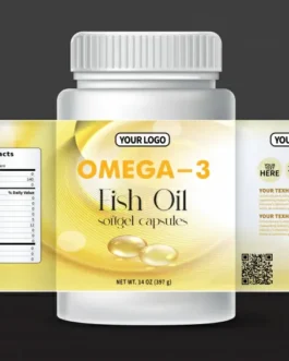 fish oil soft gel capsules label template elegant modern