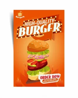 high quality burger flyer template dynamic food ingredients