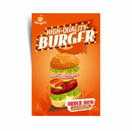 high quality burger flyer template dynamic food ingredients