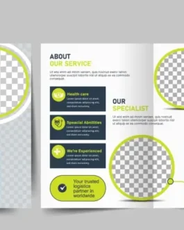 medical brochure template elegant checkered circles medical elements