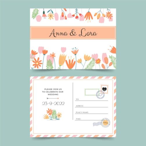 hand-drawn-flat-design-postcard-wedding-invitation