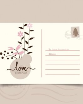 valentine postcard design